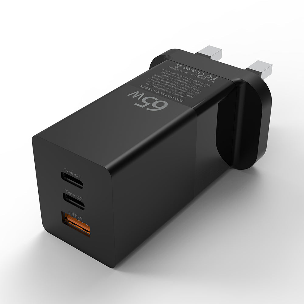ZEERA 65W Fast Charging PD GaN Wall Charger /Power Adapter for iPhone 14 Pro Max, MacBook Pro,iPad Pro