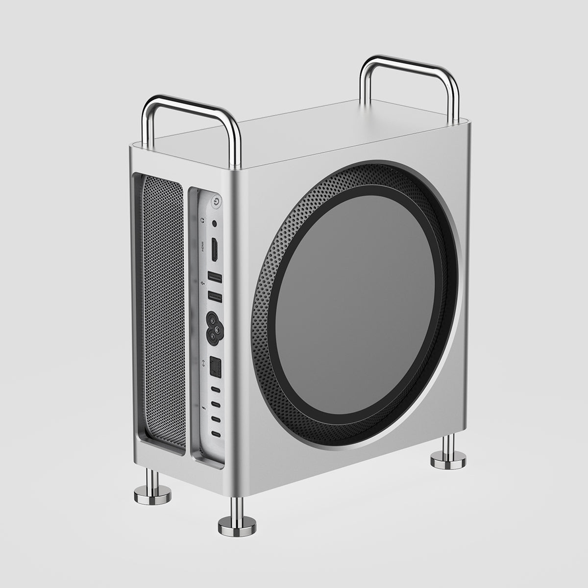 ZEERA MacForge Studio: CNC Aluminum Stand Mac Pro Case for Mac Studio M1/M2/M3 Ultra/M4 Max