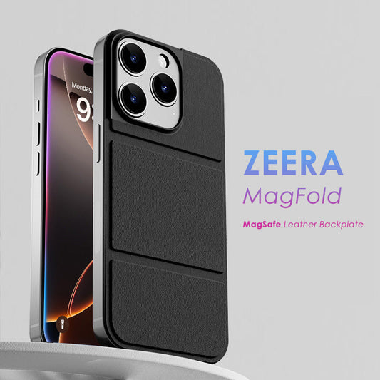 Zeera MagFold: iPhone 15/16 Pro Max MagSafe Leather Backplate